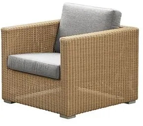 Cane-Line Chester loungestol, Natural, hynde i lysegrå