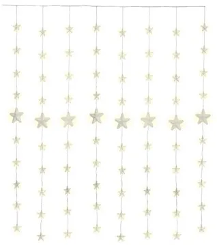 Goobay Star Curtain with 80 LEDs transparent